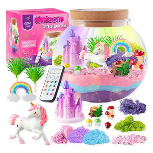 Bouteille miniature DIY pour paysage miniature, jouet sirène, licorne, dinosaure, décor lumineux pour la maison, artisanat de motricité fine, cadeau pour enfants - Product Image 1