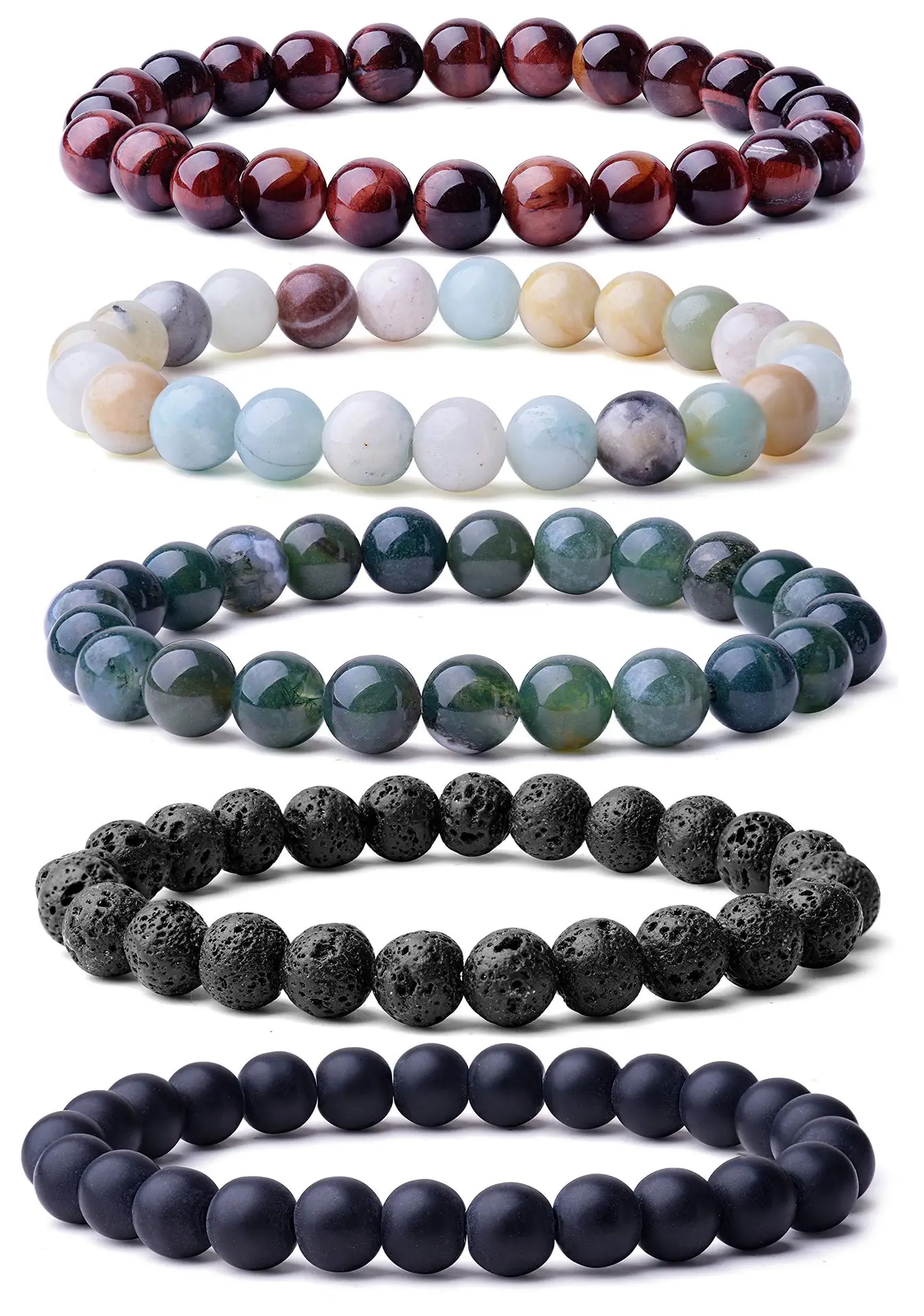 Spiritual Natural crystal stone amethyst rose quartz turquoise onyx agate beads6mm 8mm 10mm round crystal beads bracelet