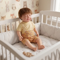 Poupée Reborn en Silicone Intégral de 55,88 cm (22 po) avec Corps Lesté Souple, Tenue Imprimée Renard, Jouet Réaliste, Cadeau pour Filles et Collectionneurs