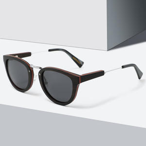 Gafas de Sol con Marco de Madera Unisex, Lentes Polarizadas TAC con Protección UV400, Color Negro, para Moda, Aire Libre, Protección Solar, Viajes, Conducción, Wenzhou 6062 - Product Image 1
