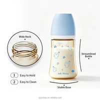 Botol Susu Bayi PPSU Anti Kolik Grosir Custom 90ml 160ml 240ml Bebas BPA Botol Susu Polos PPSU