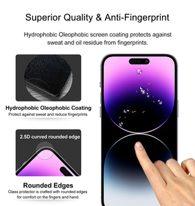 Protecteur d'écran en verre trempé de dureté 9H pour iPhone 17 Pro Max-Installation sans bulles anti-empreintes digitales HD - Product Image 5