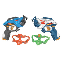 Ensemble de pistolets laser de tir de combat pour enfants, jouet de tir au laser avec gilet de combat