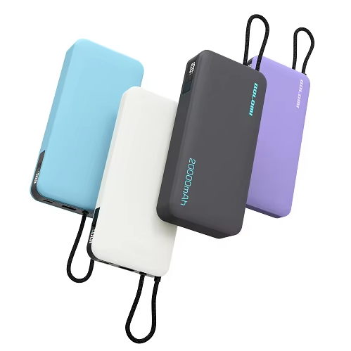 20,000mAh 35W 45W 65W Power Bank with Built-in Cable Fast Charging Portable Battery with LED Indicator OEM Custom Logo