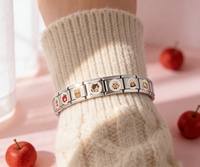 Bracelet modulaire italien tendance DIY, cadeau classique, personnalisable avec photo, bijoux commémoratifs pour couple, montre, bracelet amusant chat et ours