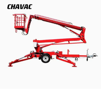 Grúa Plegable de 16 m Montada en Remolque, Equipo de Elevación Móvil para Construcción con Certificación CE, ¡Oferta!