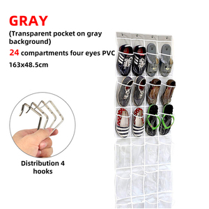 Wholesale 15/22/24 Pockets Hanging <b>Shoe</b> Bags for Door Over the Organizer with <b>Hooks</b> Closet Home - Product Image 4