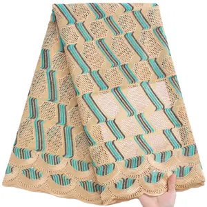 Tecido de renda nigeriano suíço 2022, fornecedores de tecido bordado africano nigeriano laço suíço 3071