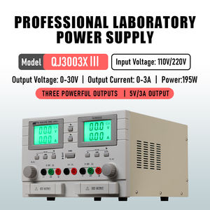 QJ3003Xlll 195W Fuente de alimentación de escritorio regulada por CC de 3 vías 0-30V 0-3A Ajustable, pantalla de 3 dígitos, protección limitadora de corriente - Product Image 3