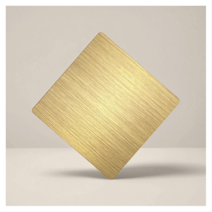 Lastra per <span class=keywords><strong>Piano</strong></span> <span class=keywords><strong>Cucina</strong></span> in Acciaio Inossidabile Spazzolato Oro Opaco PVD Color 11 - Product Image 1