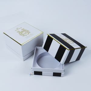 Crown Win Luxury <b>Personalised</b> Rigid Candle Jars Square Base Hijab Paper Boxes with Embossed Lid <b>Gift</b> Surprise Custom Packaging - Product Image 1