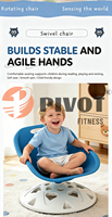 Équipement sensoriel pour jeux d'intérieur, chaise pivotante sensorielle pour enfants 360° °   Chaise d'entraînement à l'équilibre rotative pour améliorer la coordination corporelle