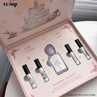Boîte cadeau surprise 3D personnalisée, carton rigide FSC avec impression dorée et impression soft-touch pour emballage cadeau d'anniversaire cosmétique