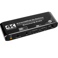 Commutateur matriciel HDMI SYONG 4K60Hz pour HDMI 2.0b 2x4, répartiteur 2 entrées 4 sorties, accessoire audio et vidéo pour PC, ordinateur portable, PS4, TV, lecteur DVD