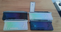 Clavier de jeu mécanique Gateron B703RGB pour bureau, rétroéclairage RVB, QWERTY 84 touches, ABS, Bluetooth, filaire, CE RoHS FCC KC, prix spécial
