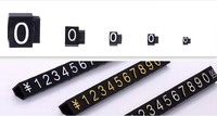 Cube de prix transparent en PP en gros avec logo personnalisé pour surface chromée, facile à assembler, présentoir de bureau, emballé en carton