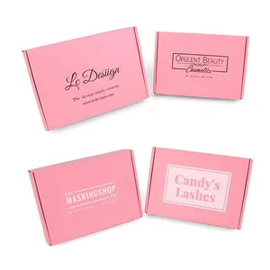 <b>Pink</b> <b>gift</b> recycled paper transport box corrugated paper <b>gift</b> box can be customized according to needs - Product Image 2