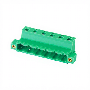 ราคาแข่งขัน 300V 8A 28-16AWG KF2EDGRKP-7.5/7.62 มม. พิทช์ 2 ขา สีเขียว ทองแดงชุบนิกเกิล ฉนวน PA66 แบบเสียบ - Product Image 1