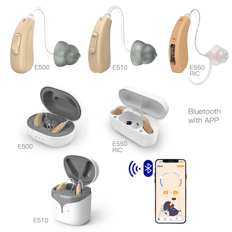Wireless Bluetooth Charging Box for Hearing Loss Deafness Old Man Invisible Amplifon Online Rechargeable Earphones Price List