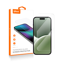 Verre trempé fin de 0.33mm pour iPhone 16 Pro 15 14 Plus 13 12 Mini 11 Pro Max Film de protection d'écran à couverture complète
