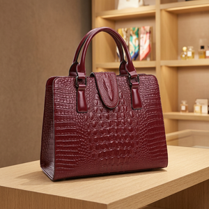 BS INTERNATIONAL Genuine Leather Fashion Clutch <b>Women</b> Business Casual Handbags Waterproof Lightweight 3L+ Zipper Dual Cross-Body - Product Image 3