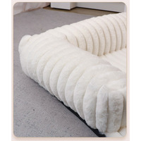 Housse de lit pour chien et chat en velours côtelé imperméable et antidérapante, lavable, confortable, matelas, canapé, tapis pour animaux de compagnie
