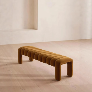 <span class=keywords><strong>Banco</strong></span> de Pie Tapizado en Terciopelo con Estilo Moderno <span class=keywords><strong>para</strong></span> Sala de Estar, Reposapiés <span class=keywords><strong>para</strong></span> el Hogar, Apartamento, Hotel, Hospital, Baño - Product Image 4