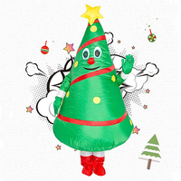 Costume de Père Noël Gonflable Gonflable Drôle Arbre Gonflable Costume Cosplay Costume Fête pour Adultes Enfants
