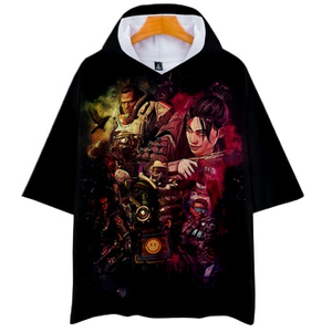 เสื้อฮู้ดแขนสั้นฮิปฮอปเสื้อยืดพิมพ์ลายแขนสั้นโลโก้ที่กำหนดเอง - Product Image 2