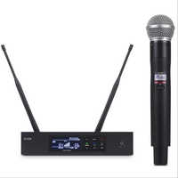 QLXD4 S58M True Diversity Condense Système de microphone sans fil professionnel pour le karaoké de microphone sans fil Uhf en direct