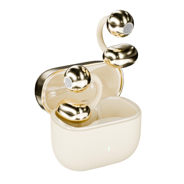 Open Ear Clip TWS Bluetooth Earbuds BT 6.0 Luxury Wireless Earphones 12mm HiFi Stereo Sound Smart Touch Control