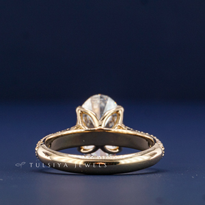 Anillo Solitario de Diamante Cultivado en Laboratorio de Oro de 14K para Mujer, Anillo de Compromiso de Lujo con una Sola Piedra, Proveedor de Joyería Fina - Product Image 4