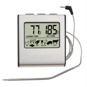 Цифровой металлический термометр для приготовления пищи с таймером сигнализация печи и термометр для использования в пищевых продуктах - Product Image 6