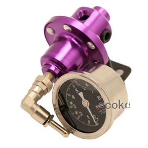 Regulador de Presión de Combustible Ajustable Tipo S con Manómetro de Aluminio Azul para Modificación de Automóviles - Product Image 4