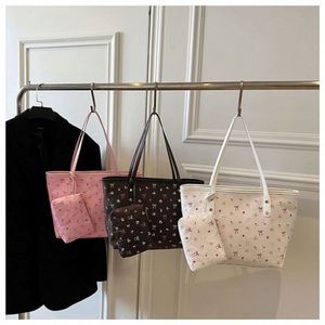 I-0635 Fashion Single <b>Strap</b> <b>Shoulder</b> Tote Bag with Wallet Large Capacity Zip Closure Handbag for Women - Product Image 6