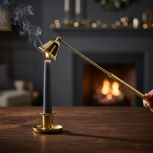 Brass <b>Candle</b> <b>Snuffer</b> Bell Handheld Extending Tool for Indoor Aromatherapy Relaxation Use - Product Image 5