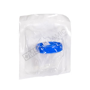 Conteneur de prélèvement d'<span class=keywords><strong>urine</strong></span> jetable 3oz 90ml couvercle bleu étiquette personnalisée pochette en papier stérile facile à utiliser - Product Image 2
