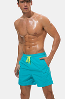 Short de plage personnalisé pour hommes Short de surf à taille élastique pour les loisirs Couleur unie Décontracté Teint en couleur magique Couleurs pour impression
