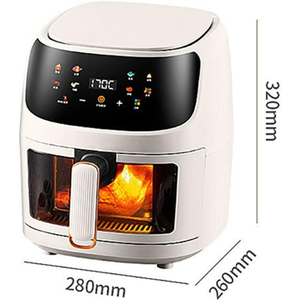 Comercial 8L 1350W Pantalla táctil eléctrica Digital <span class=keywords><strong>Silvercrest</strong></span> <span class=keywords><strong>Horno</strong></span> de freidora de aire con ventana de observación - Product Image 4