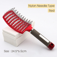 Brosse démêlante incurvée ventilée GlamorDove avec logo personnalisé, pour cheveux secs et humides, outil de massage capillaire pour salon de coiffure