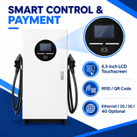 Borne de Recharge Rapide DCFast 100kW CCS2 à Refroidissement Liquide Double Pistolet OCPP 1.6J Station de Service Facturation Intelligente Paiement QR Équilibrage Dynamique du Chargeur