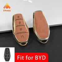 Étui de protection en cuir TPU pour clé de voiture BYD Song Plus Qin DMI Han EV Yuan Pro Tang ATTO 3 avec porte-clés