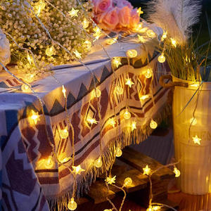 Luci a Corda LED con Sfere di Cristallo a Forma di Stella, Impermeabili, a Batteria, per Decorazioni Natalizie, Matrimoni, Feste, Casa e Giardino - Product Image 4