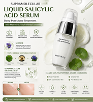 Essence personnalisée hydratante et régulatrice de sébum pour le traitement des taches d'acné, à base de Glycéryl Glucoside liquide, Acide Salicylique, Trehalose et Matrine