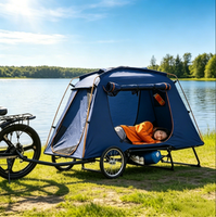 Tente de randonnée et de vélo pliable automatique à ouverture rapide, double couche, imperméable, respirante, quatre saisons, personnalisée, en tissu Oxford pour l'extérieur