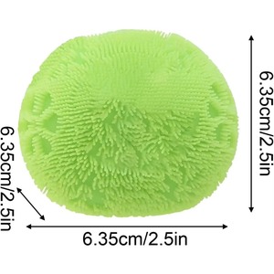 Pelota Antiestrés de Peluche Suave con Diseño de Cara para Adultos, Juguete Sensorial para Aliviar la Ansiedad, Color Rosa Intenso - Product Image 2