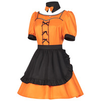 Costume d'Halloween : Tenue de Sorcière Magique Citrouille, Costume de Poupée Horreur, Robe de Princesse Fugitive, Robe de Vampire pour Femme en Polyester Adulte