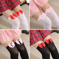 Bas pour femmes en dentelle sexy à nœud, très vendus, de haute qualité, chaussettes cuissardes, bas opaques élastiques unis
