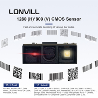 LONVILL Mini MRZ OCR, Lector de Códigos de Pasaportes, Motor de Lectura de Códigos, RS232 USB Integrado, Escáner de Códigos de Barras Compacto