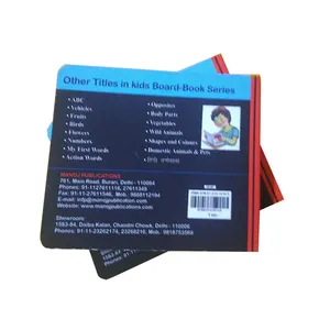 Children Board book printing with round corner in custom size with matt lamination and glossy finish